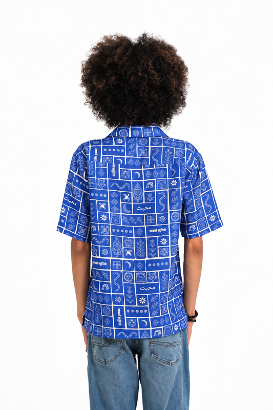 DUNIYA SACRED LAPIS BOWLING SHIRT
