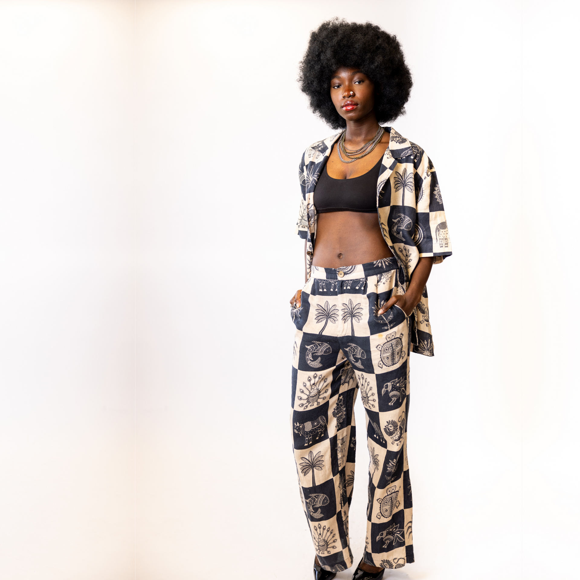 AWARI STUDIO MADHUBAN HEMP CHECKMATE PANTS – AWARI Studio