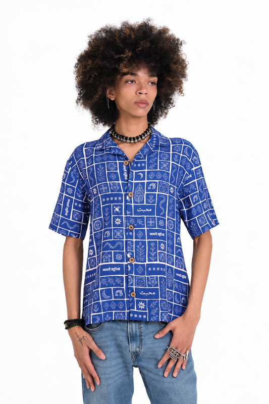 DUNIYA SACRED LAPIS BOWLING SHIRT